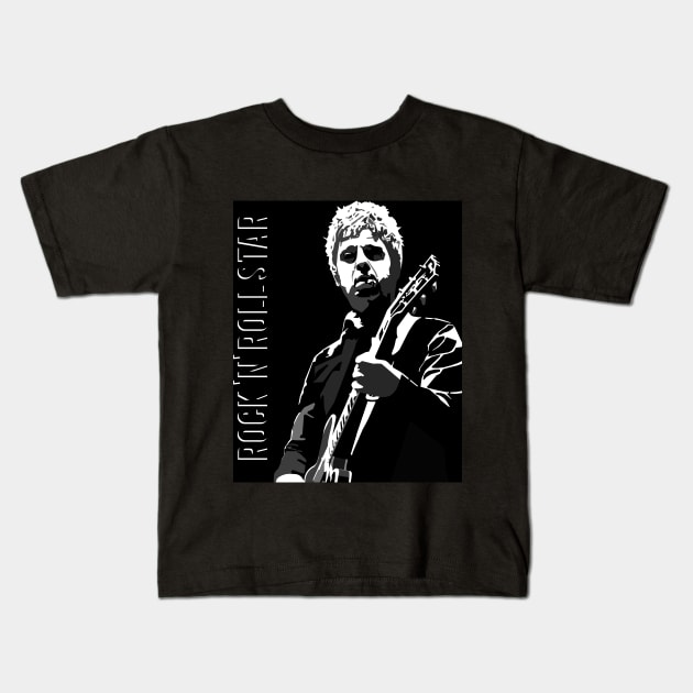 Rock n Roll Star #1 Kids T-Shirt by SiSuSiSu